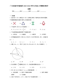 广东省惠州市惠城区2023-2024学年九年级上学期期末数学试题(含答案)