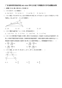 广东省深圳市实验学校2023-2024学年九年级下学期数学开学考试模拟试卷