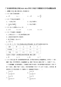 广东省深圳市重点学校2023-2024学年八年级下学期数学开学考试模拟试卷（含答案）