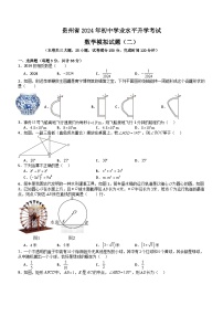 2024年贵州省中考数学模拟试题（二）（含答案）