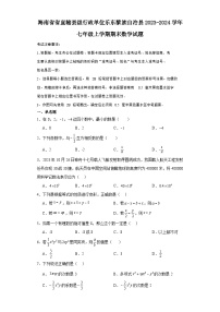 海南省省直辖县级行政单位乐东黎族自治县2023-2024学年七年级（上）学期期末数学试卷（含解析）