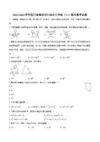 2023-2024学年四川省绵阳市江油市八年级（上）期末数学试卷（含解析）