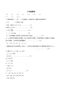 +河南省平顶山市郏县2023-2024学年八年级上学期期末学情检测数学试题