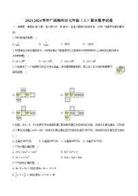 2023-2024学年广西柳州市七年级（上）期末数学试卷(含解析）