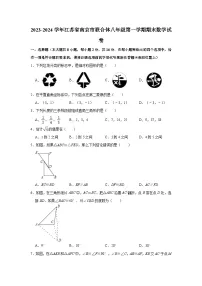 2023-2024学年江苏省南京市联合体八年级（上）期末数学试卷（含解析）