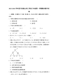 2023-2024学年四川省眉山市仁寿县八年级（上）期末数学试卷（含解析）