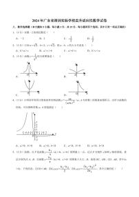 2024年广东深圳实验学校初三直升适应性数学试卷