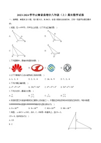 2023-2024学年云南省曲靖市八年级（上）期末数学试卷（含解析）