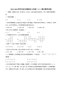 2023-2024学年北京市朝阳区七年级（上）期末数学试卷（含解析）