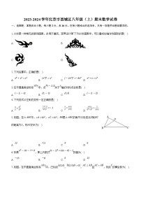 北京市西城区2023-2024学年八年级上学期期末数学试卷（含解析）