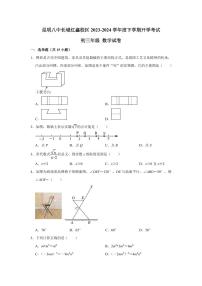 云南省昆明市第八中学长城红鑫校区2023-2024学年下学期开学考试九年级数学试题