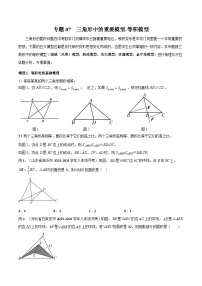 专题07 三角形中的重要模型-等积模型-备战2024年中考数学常见模型题型归纳与总结高分突破（全国通用）