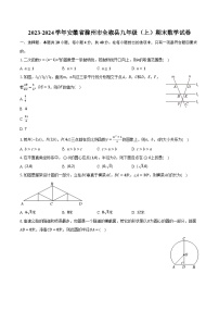 2023-2024学年安徽省滁州市全椒县九年级（上）期末数学试卷（含解析）