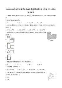 2023-2024学年甘肃省天水市秦安县兴国初级中学七年级（上）期末数学试卷（含解析）