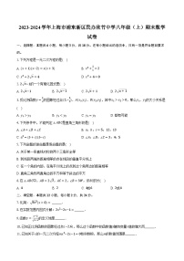 2023-2024学年上海市浦东新区民办欣竹中学八年级（上）期末数学试卷（含解析）