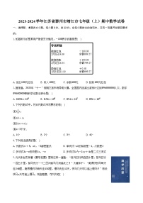 2023-2024学年江苏省泰州市靖江市七年级（上）期中数学试卷（含解析）