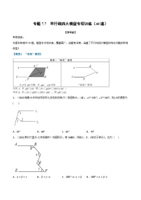 专题7.7 平行线四大模型专项训练（40道）-2022-2023学年七年级数学下册举一反三系列（苏科版）