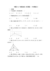 初中数学人教版八年级下册17.1 勾股定理精练