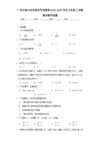 广西壮族自治区梧州市苍梧县2023-2024学年七年级上学期期末数学试题(含答案)