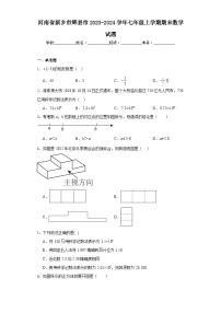 河南省新乡市辉县市2023-2024学年七年级上学期期末数学试题(含答案)