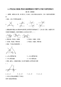 初中1.2同位角、内错角、同旁内角当堂达标检测题