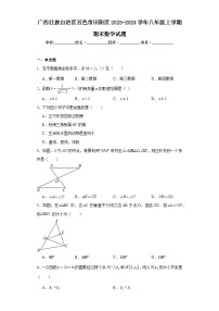 广西壮族自治区百色市田阳区2023-2024学年八年级上学期期末数学试题