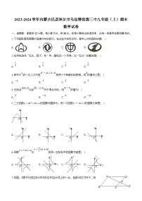 内蒙古巴彦淖尔市乌拉特前旗三中2023-2024学年九年级上学期期末数学试卷（含解析）