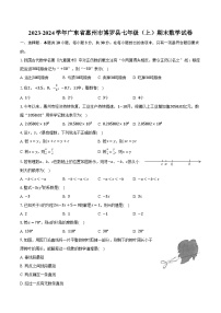 2023-2024学年广东省惠州市博罗县七年级（上）期末数学试卷（含解析）