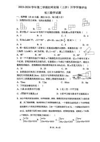 广东省深圳市+红岭实验学校（上沙）2023-2024学年下学期九年级开学考数学试卷