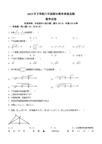 湖南省张家界市桑植县2023-2024学年八年级上学期期末数学试题