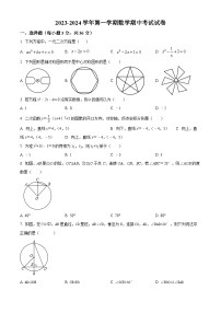 广东省江门市新会区三江镇初级中学2023-2024学年九年级上学期期中数学试题