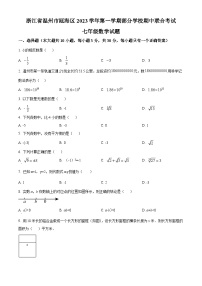 浙江省温州市瓯海区部分学校2023-2024学年七年级上学期期中数学试题（原卷+解析）