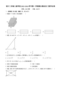 宁夏回族自治区银川市永宁县永宁三沙源上游学校2023-2024学年九年级上学期期末数学试题（原卷+解析）