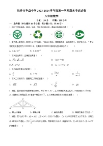 湖南省长沙市华益中学2023-2024学年八年级上学期期末数学试题（原卷+解析）