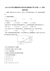 2023-2024学年安徽省亳州市利辛县宇航初级中学七年级（上）期末数学试卷（含解析）