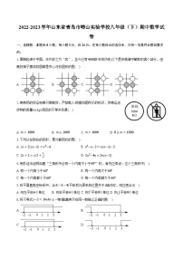 2022-2023学年山东省青岛市崂山实验学校八年级（下）期中数学试卷（含解析）