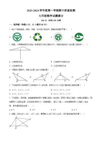 山东省泰安市宁阳县2023-2024学年七年级上学期期中数学试题（原卷+解析）