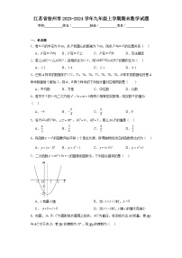 江苏省徐州市2023-2024学年九年级上学期期末数学试题