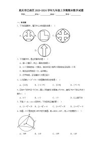 重庆市巴南区2023-2024学年九年级上学期期末数学试题