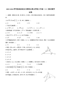 2023-2024学年陕西省西安市碑林区重点学校八年级（上）期末数学试卷（含解析）