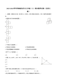 2023-2024学年河南省焦作市九年级（上）期末数学试卷（北师大版）（含解析）
