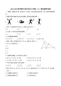 2023-2024学年浙江省台州市八年级（上）期末数学试卷（含解析）