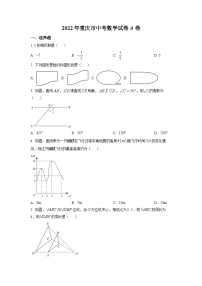 精品解析：2022年重庆市中考数学真题（A卷）（原卷版）