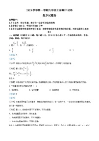 06，浙江省宁波市海曙区宁波市海曙区十校联考2023-2024学年九年级上学期期中数学试题