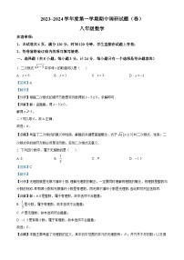 38，陕西省榆林市榆林实验中学2023-2024学年八年级上学期期中数学试题