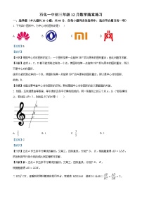 58，安徽省安庆市石化第一中学2023-2024学年九年级上学期12月月考数学试题