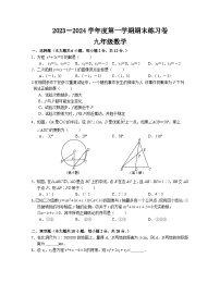 江苏省南京市联合体2023～2024学年度第一学期期末九年级数学练习卷