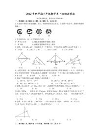 江苏省泰州市部分农村学校2023-2024学年八年级上学期10月月考数学试卷