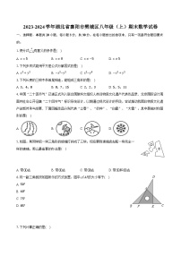 2023-2024学年湖北省襄阳市樊城区八年级（上）期末数学试卷（含解析）