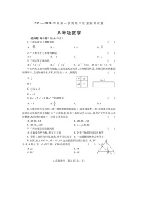 2023—2024学年八年级第一学期期末数学试卷(含答案)